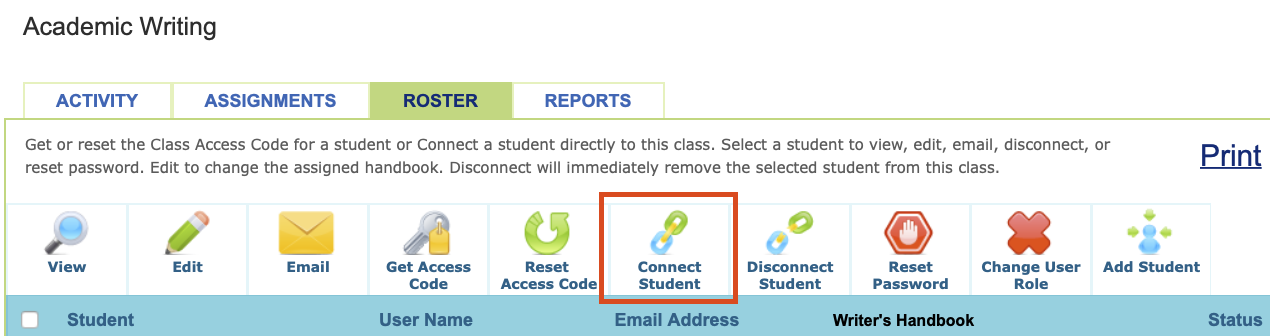 Classに既存のStudentを登録（Connect）する